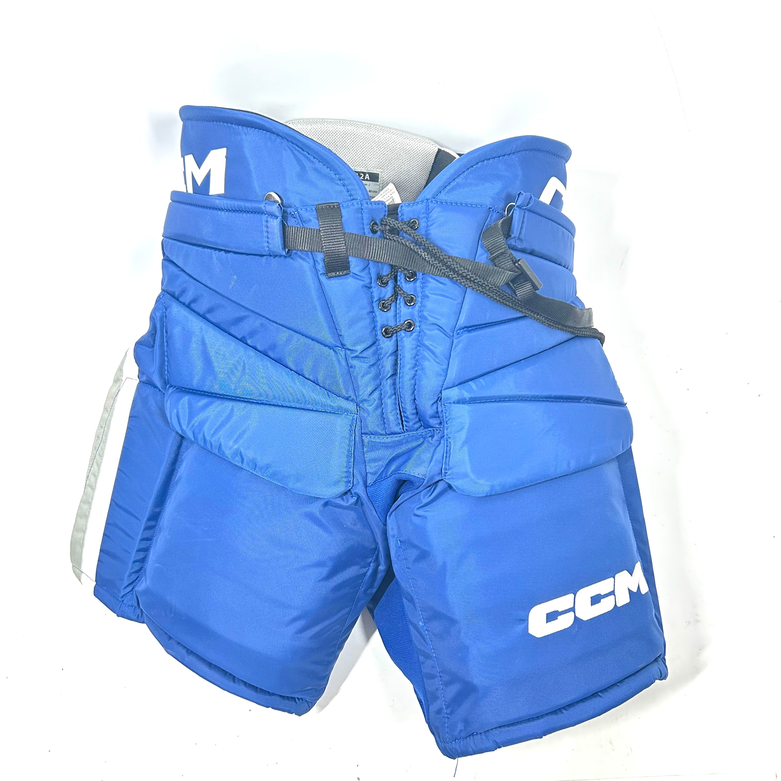 CCM HPG12A - Pantalon de gardien de but de hockey CHL Pro Stock (bleu/blanc/gris)